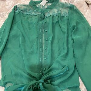 Elegant Green Women's Top